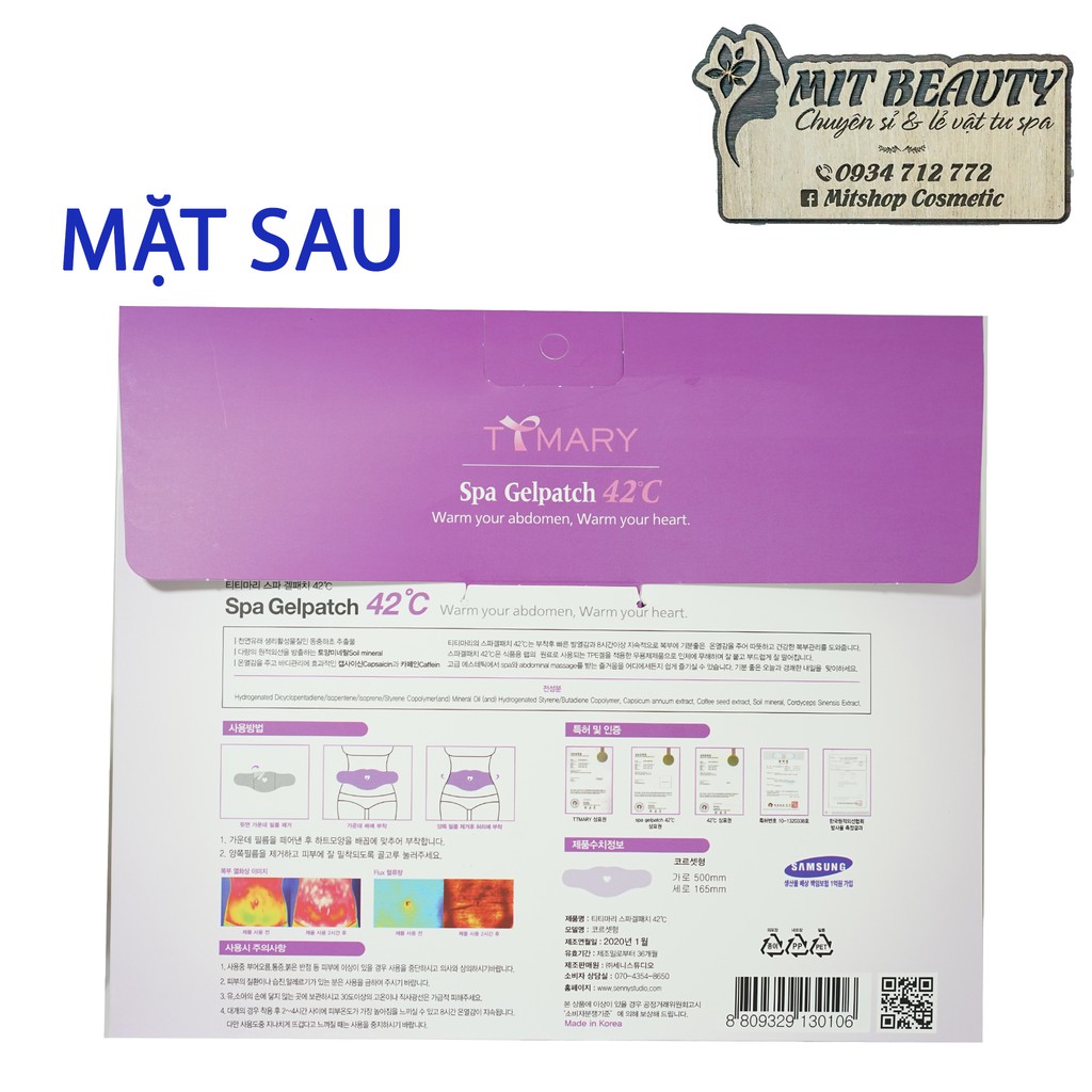 MIẾNG DÁN TAN MỠ SPA GELPATCH GEL PATCH 42°C HÀN QUỐC