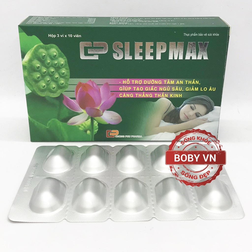 Sleep Max hỗ trợ dưỡng tâm an thần, tạo giấc ngủ sâu, giảm âu lo căng thẳng