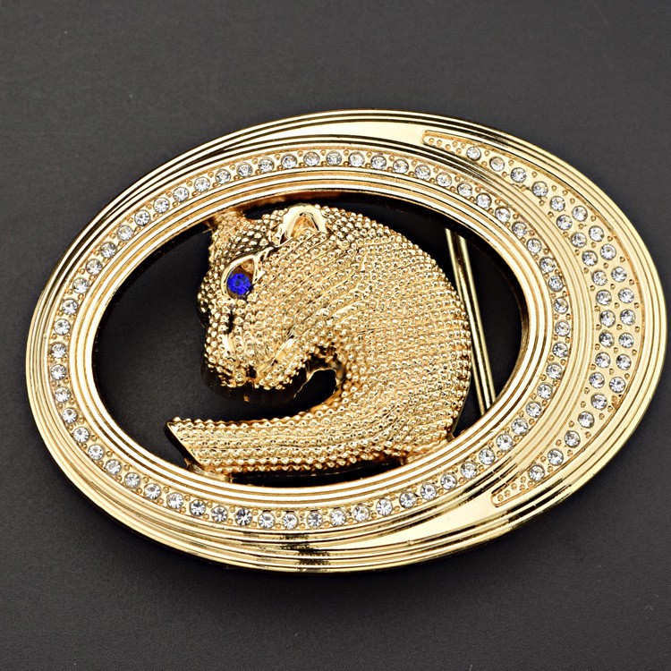 Thắt Lưng Nam Hình Báo T3 Đính Đá Khóa Cài Được Làm Bằng Hợp Kim