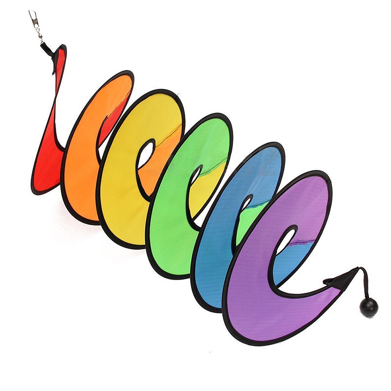 Chong Chóng Gió Hình Xoắn Ốc Màu Sắc Cầu Vồng Trang Trí Sân Vườn