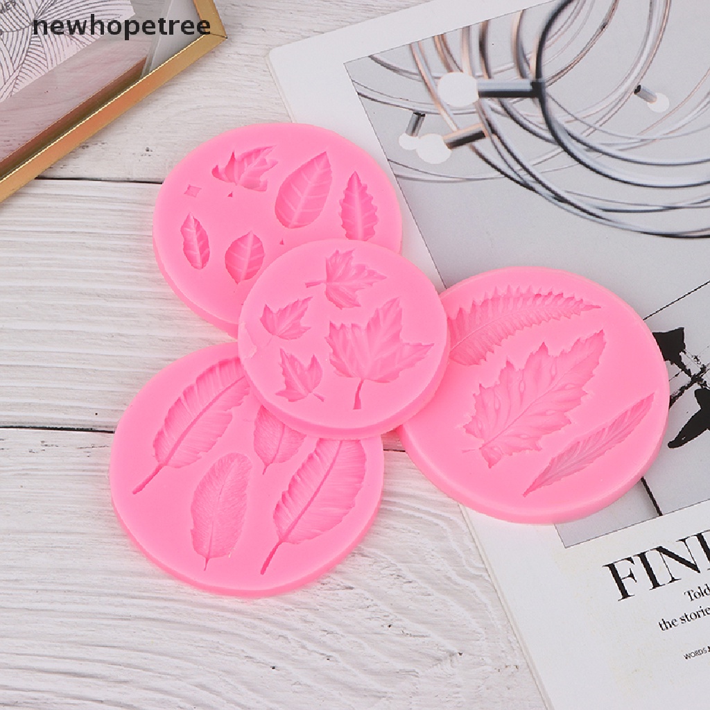 Khuôn Silicone Làm Kẹo Đường Hình Chiếc Lá DIY
