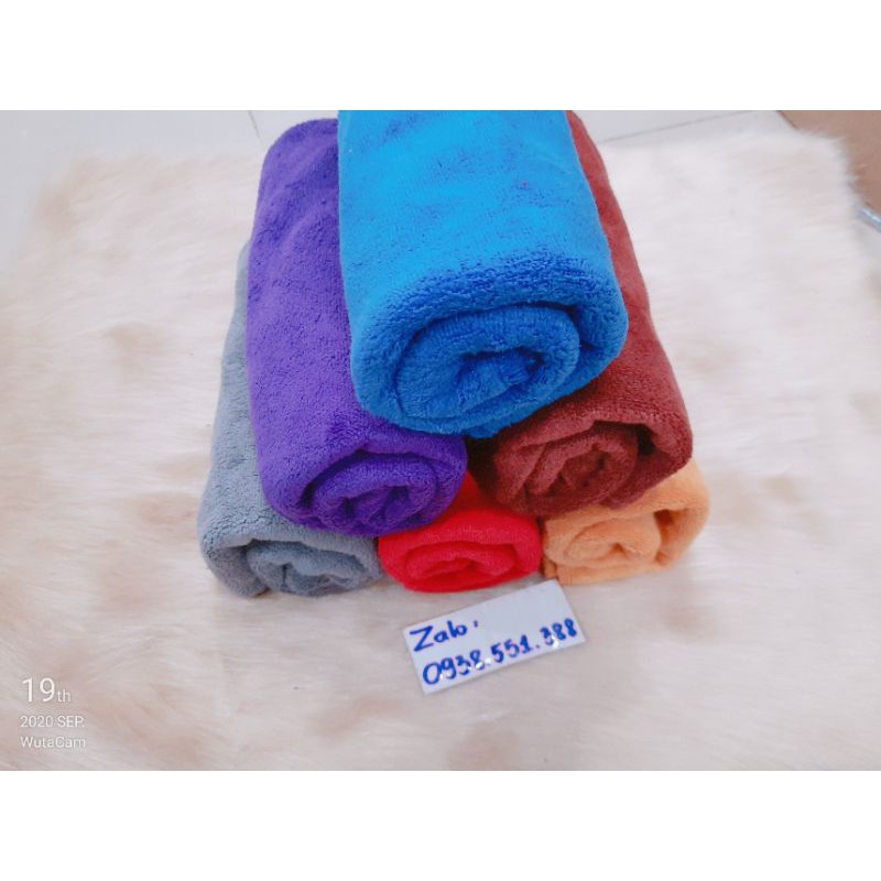 Khăn gội cao cấp chuẩn SALON 35x75cm có nhiều màu, size siêu thấm hút mềm mịn cực bền 😍FREESHIP 😍  siêu mềm có nhiều màu