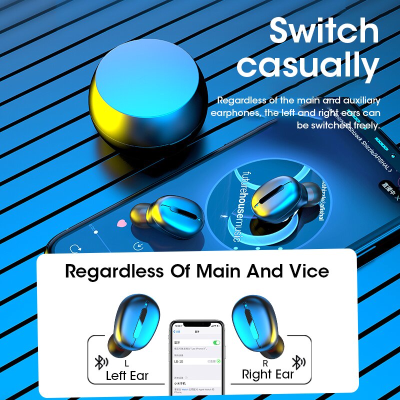 Tai nghe nhét tai không dây Bluetooth 5.0 TWS có mic