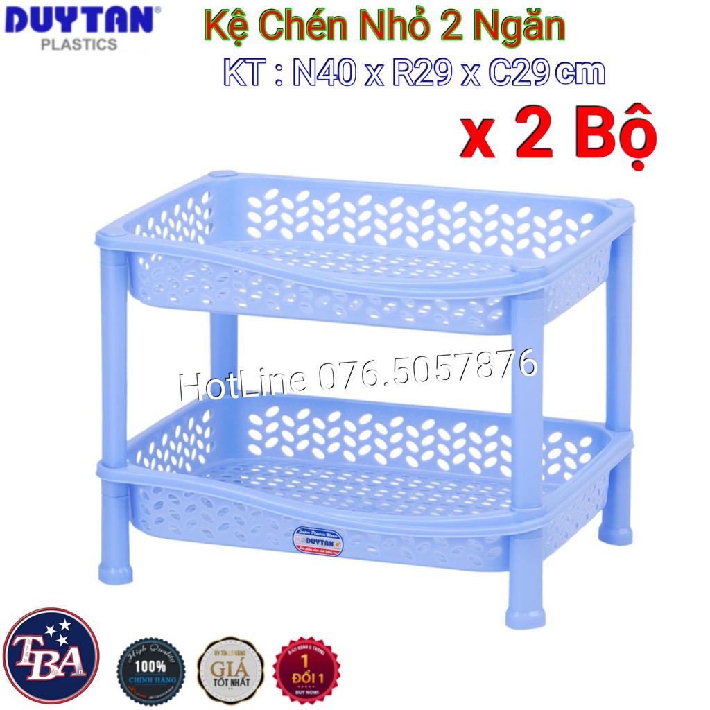 COMBO 2 BỘ Kệ chén nhựa duy tân 2 Tầng nhỏ