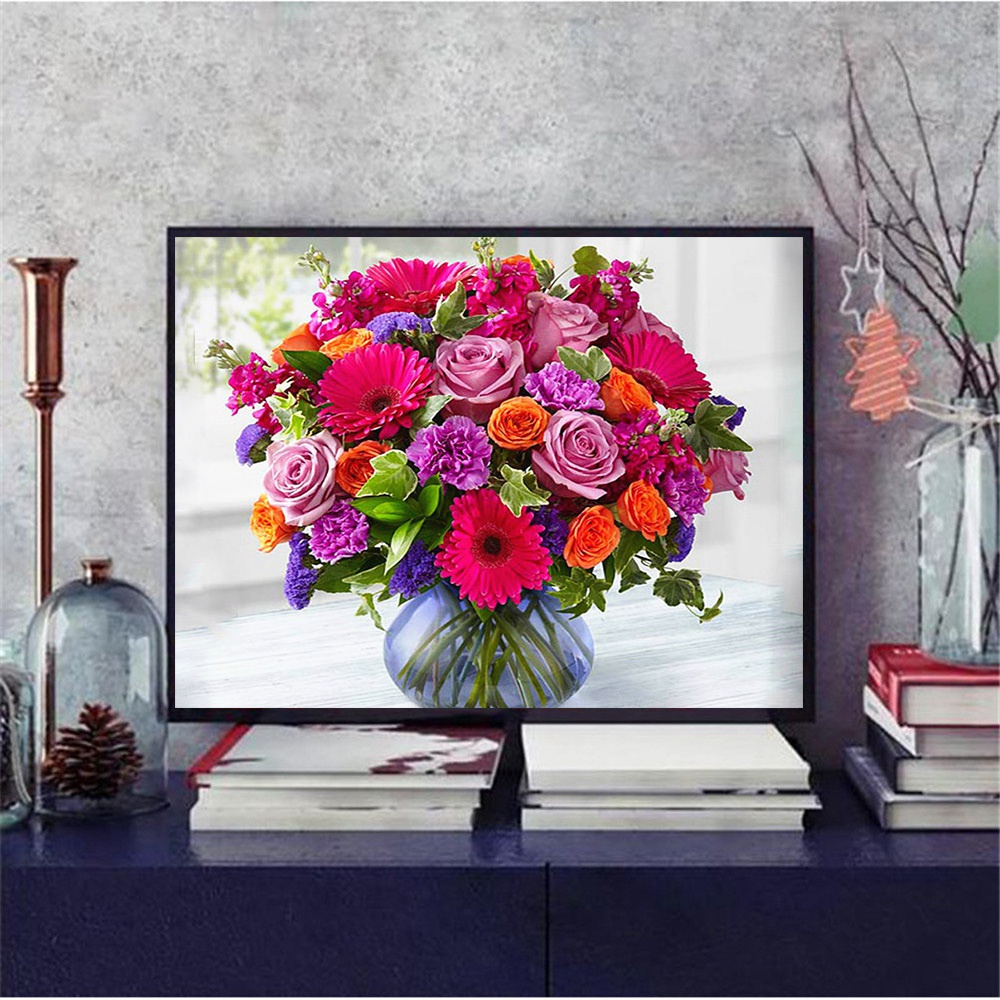 Tranh đính kim cương 5D hình hoa