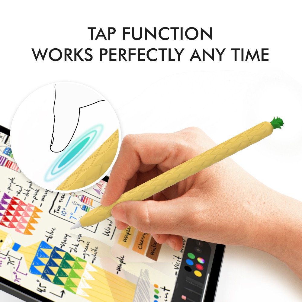 Bao Silicone Apple Pencil 1 2 Kiểu Quả Dứa ( Thơm) Cao Cấp Chính Hãng Aha Style