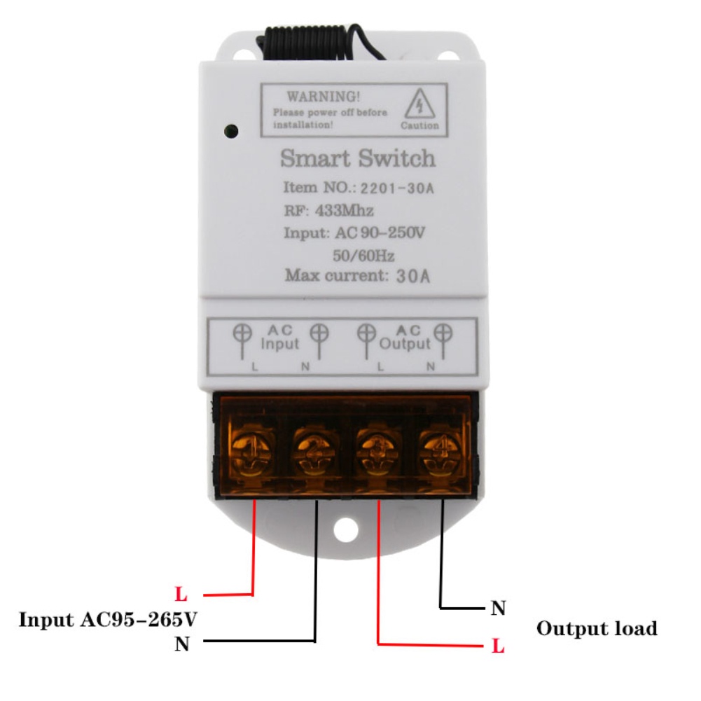 Công Tắc Điều Khiển Từ Xa Không Dây Aubess 433Mhz 220v 110v 30A Cho Máy Bơm Nước / Đèn