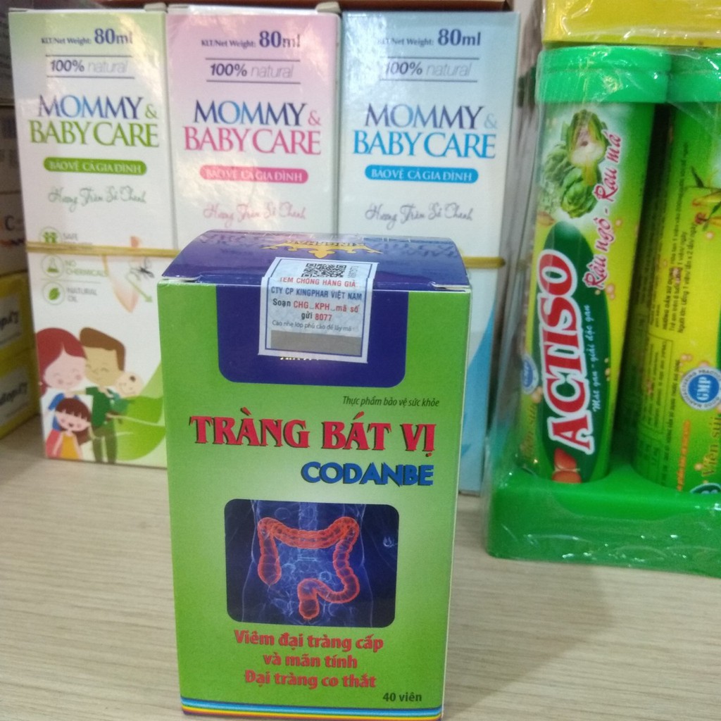 [HÀNG CHÍNH HÃNG] Viên uống tràng bát vị kingphar - Giúp giảm co thắt đại tràng , vim đại tràng - Hộp 40 viên.