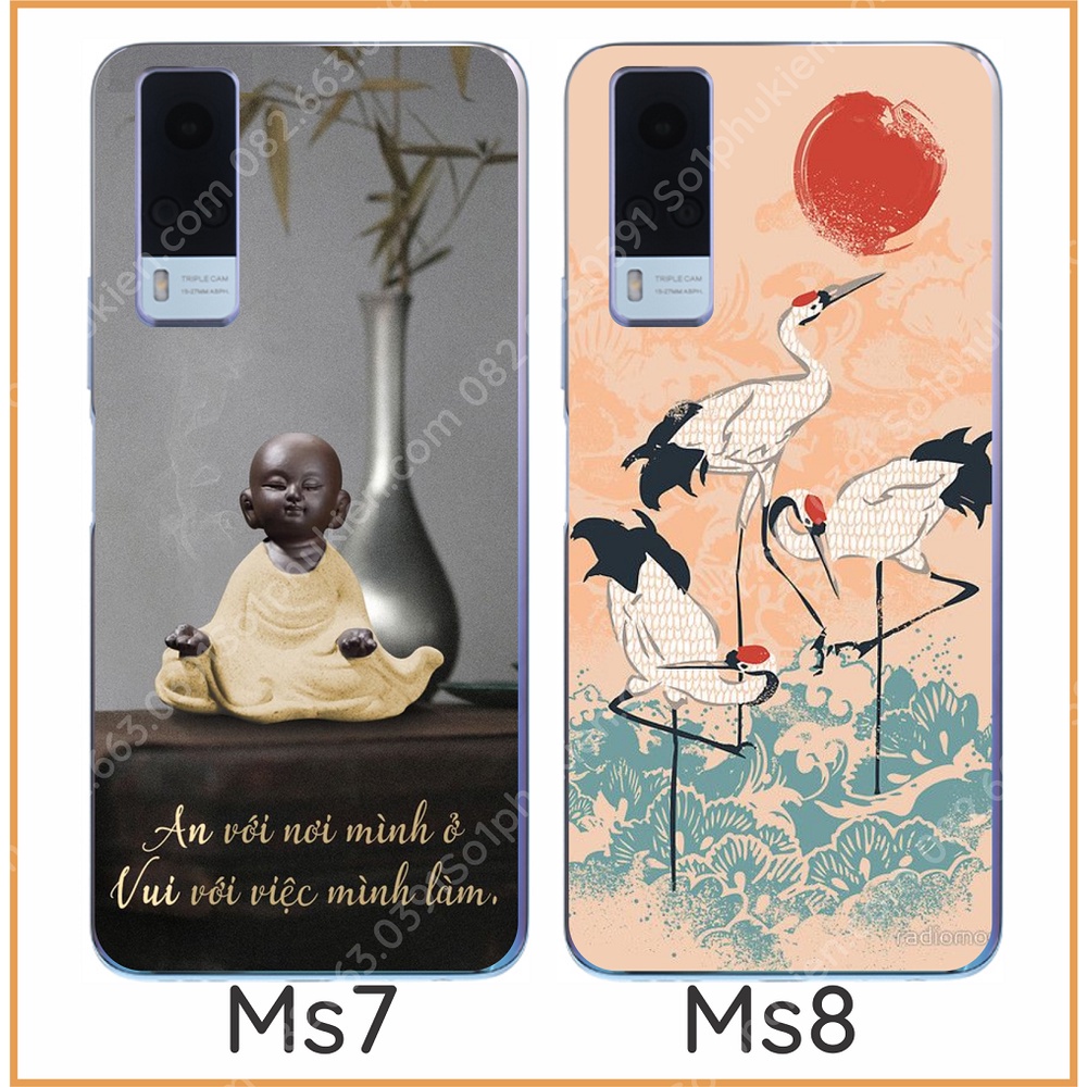 Ốp lưng vivo y51 2020 y53s 4g y33 dẻo in hình thư pháp, phong cảnh đẹp