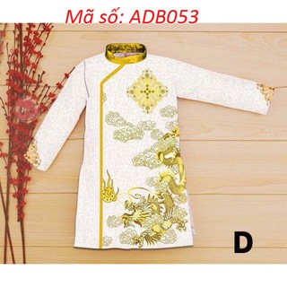 ADB053 Áo Dài Cách Tân Bé Trai GẤM HỌA TIẾT RỒNG có size đại không kèm quần