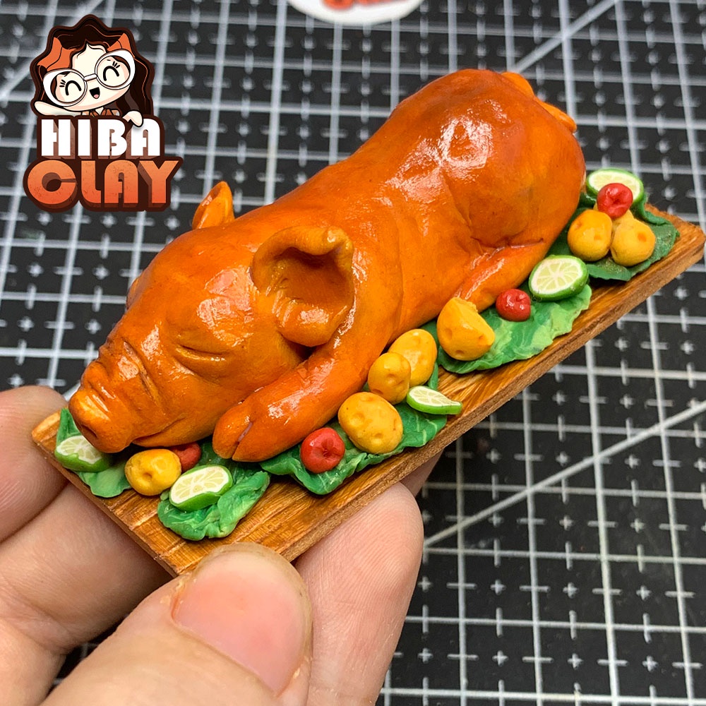 Khay Heo Quay minifoof, đồ ăn tí hon, đồ ăn mini mô hình cho búp bê DIY