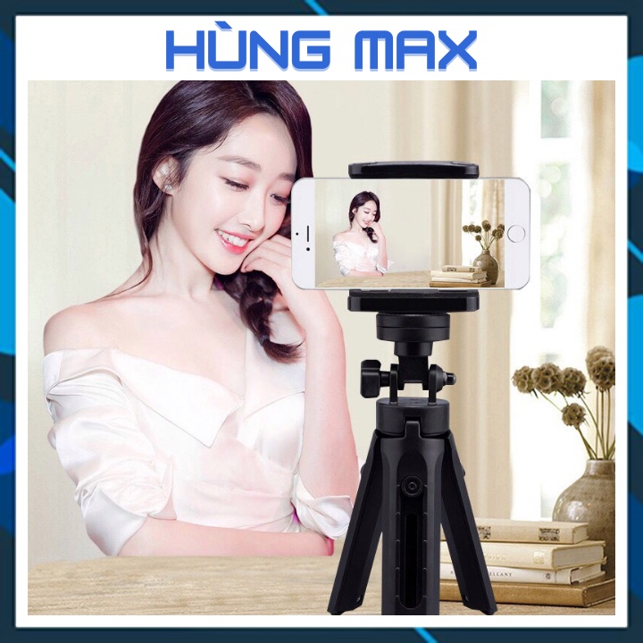 Giá đỡ điện thoại máy ảnh Tripod Livetream Selfie Video xoay 360 độ 3 chân gấp gọn