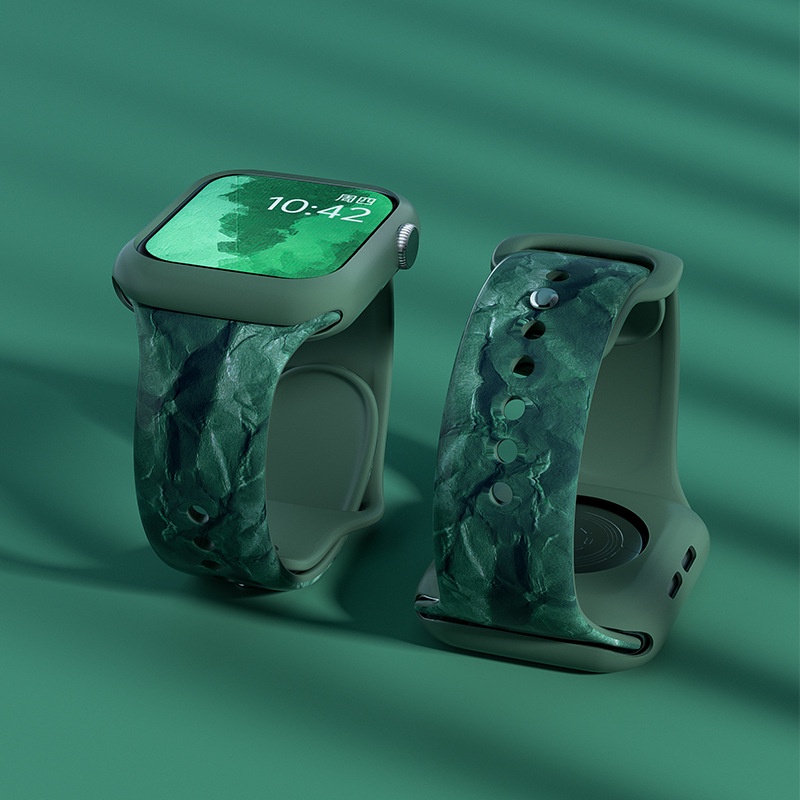 Dây Đeo Đồng Hồ Bằng Silicone Cho Apple watch 49mm 44mm 45mm 42mm 40mm 38mm 41mm iWatch series ultra 8 7 6 5 3 SE