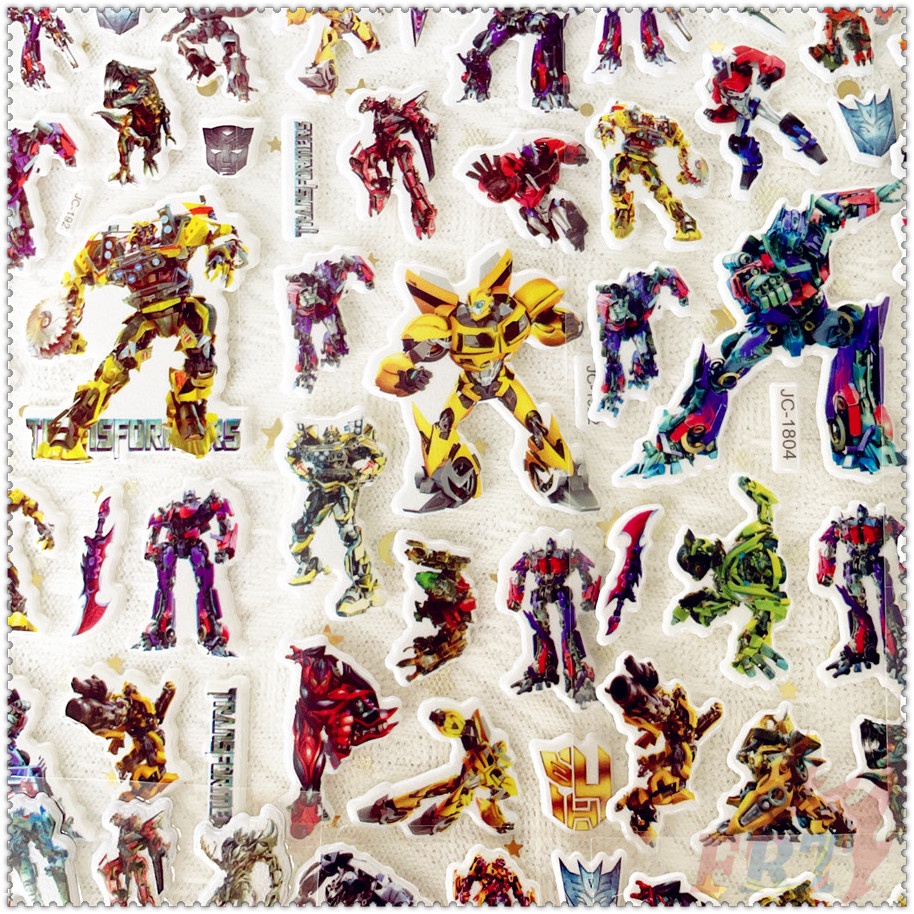❀ Miếng Dán Khen Thưởng Tự Làm Transformers Q-2 ❀ 1 Miếng Dán Bong Bóng 3D Bằng PVC Chống Nước