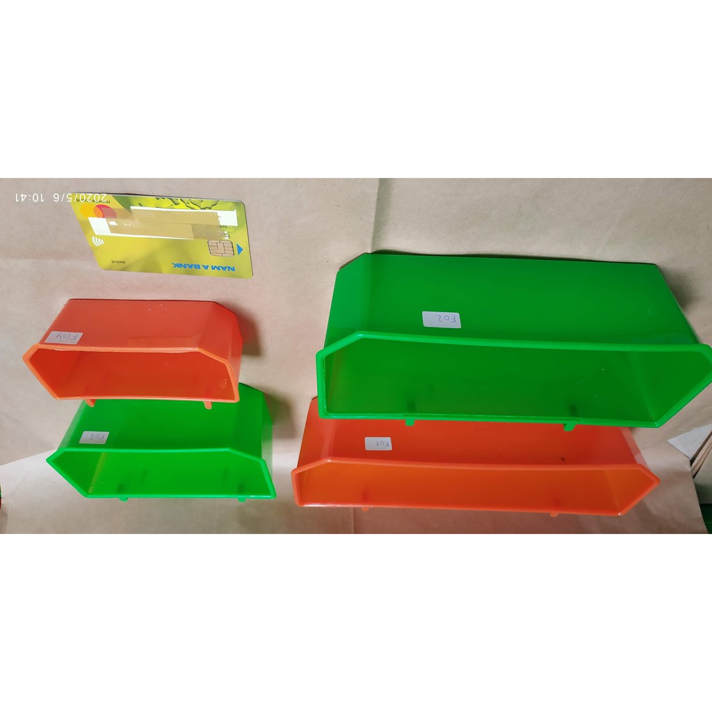 F04 - 10 cái Máng Nhựa Đựng Thức Ăn, Nước Uống Cho Gà, Chim, bồ câu 12cm