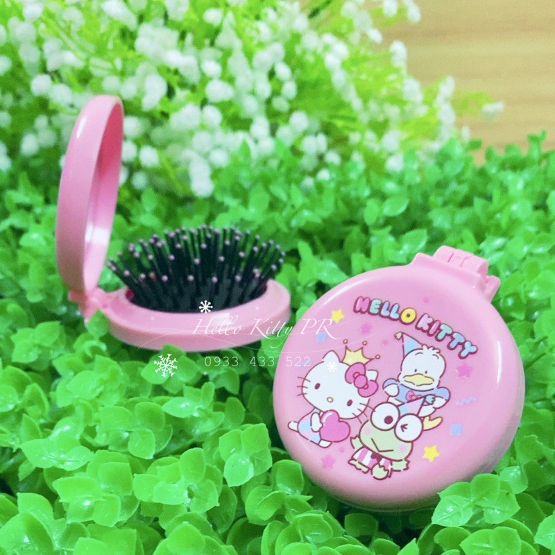 Gương lược massage mini bỏ túi Hello Kitty - Doremon