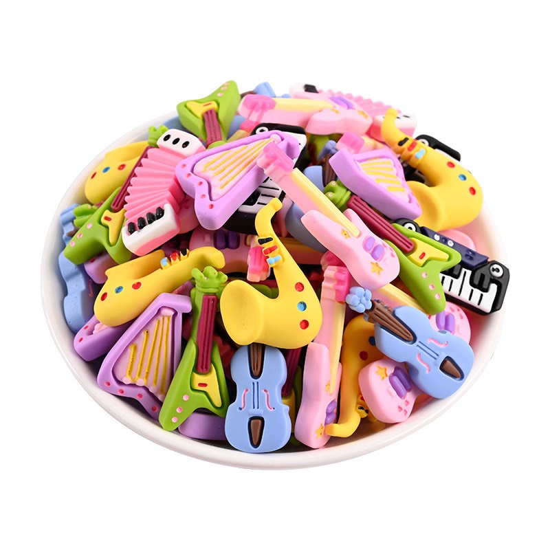 Charm (C403) slime/ Dụng Cụ Charm Trang Trí [Ko Keo &amp; Nút] Hình Dụng Cụ Âm Nhạc