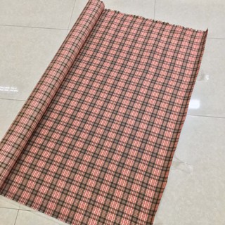 Vải may túi PVC kẻ caro burberry