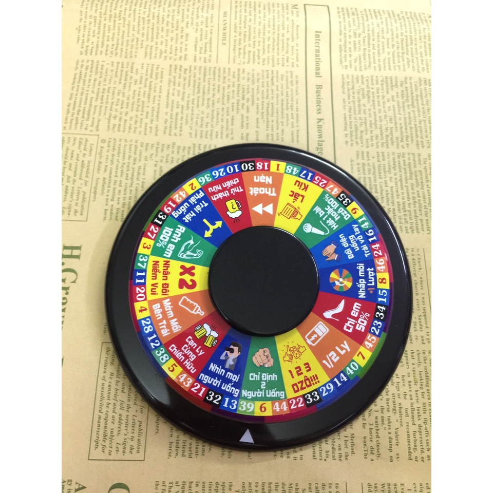 Vòng quay ăn nhậu sát phạt 16 hiệu lệnh tiếng Việt, lõi xoay bạc đạn siêu êm