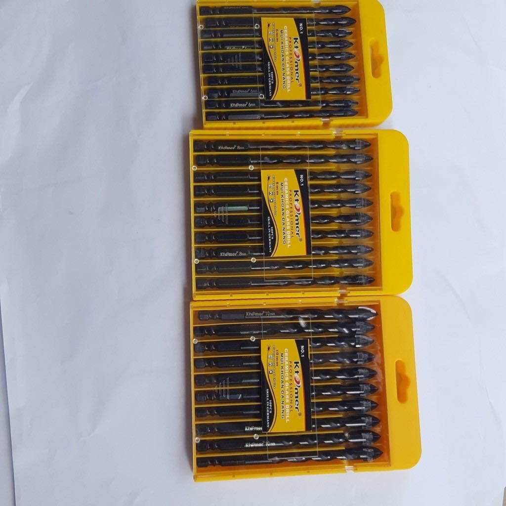 Mũi khoan hỏa tiễn đa năng 4 cạnh Ktomer đủ size (Hàng Công Ty)