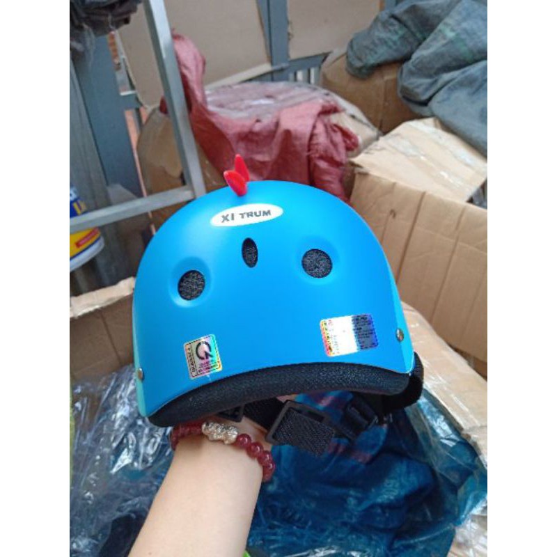 MŨ BẢO HIỂM TRẺ EM KHỦNG LONG CUTE DỄ THƯƠNG, MŨ BẢO HIỂM TRẺ EM NỬA ĐẦU NHẸ DỄ SỬ DỤNG