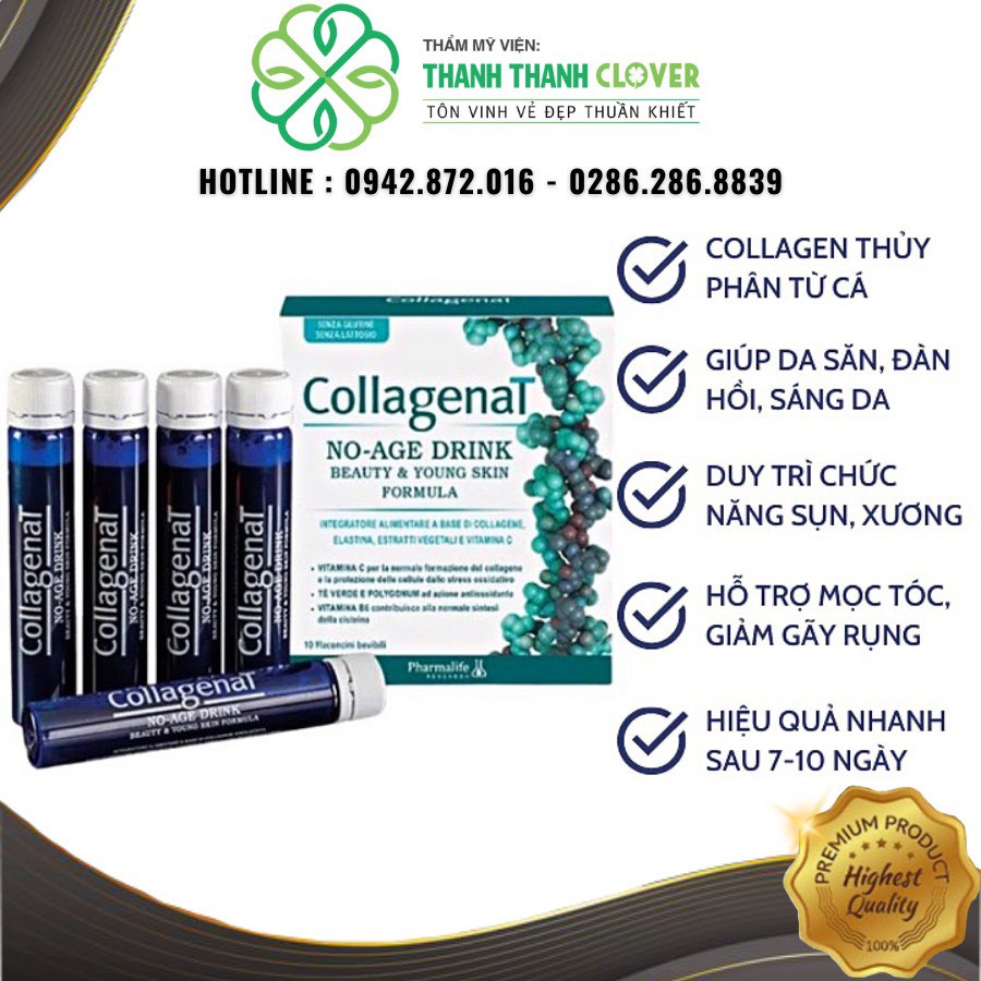 CollagenaT - collagen thủy phân dạng nước giúp trẻ hóa da và đẹp da nhập khẩu từ Ý 10 ống x 25ml