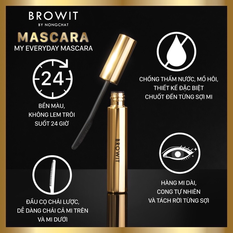 💋💋💋💋Mascara Browit Nongchat Thái Lan chuốt mi làm dày và dài mi chuyên nghiệp | BigBuy360 - bigbuy360.vn