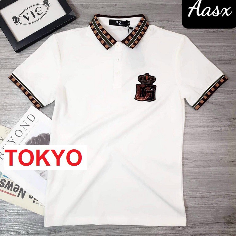 ÁO THUN NAM POLO COTON CAO CẤP THÊU LOGO VIỀN VS 01 TOKYOSHOP