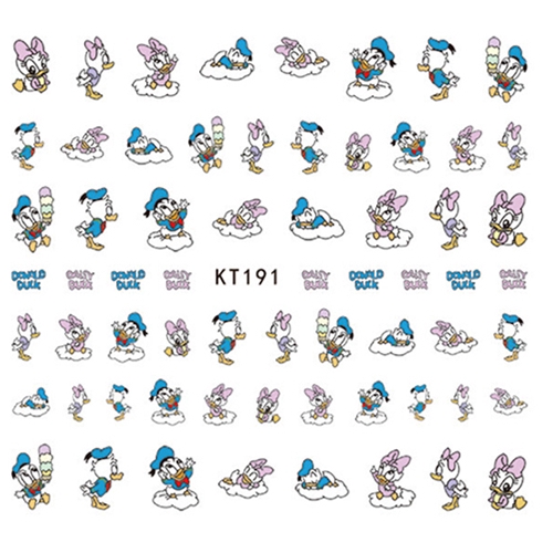 Sticker dán trang trí móng hình gấu dễ thương phong cách Hàn Quốc