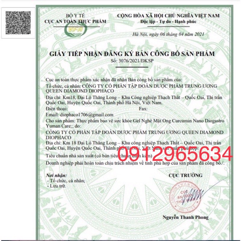 Gel NGHỆ MẬT ONG CURCUMIN NANO hỗ trợ dạ dày, tá tràng, đẹp da hiệu quả 20 gói