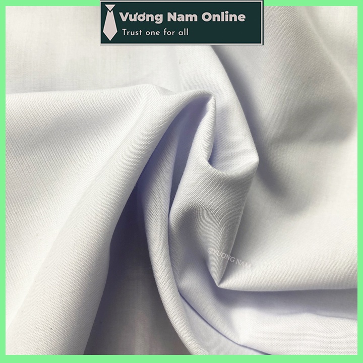 Áo học sinh nam trắng tay ngắn và dài cấp 2 và 3 vải kate hàng tiêu chuẩn vạc ngang VN93C