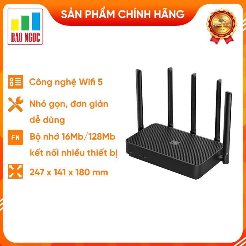 Router wifi 5G băng tần kép Xiaomi 4 Pro công nghệ Wifi 5