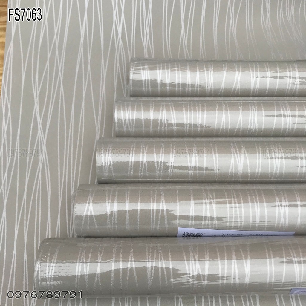 10m Giấy Dán Tường Vân Chỉ Nghệ Thuật Màu Xám FS7063 Cho Phòng Khách Phòng Ngủ Lụa Keo Sữa Dán Ngoài Khổ 53 cm