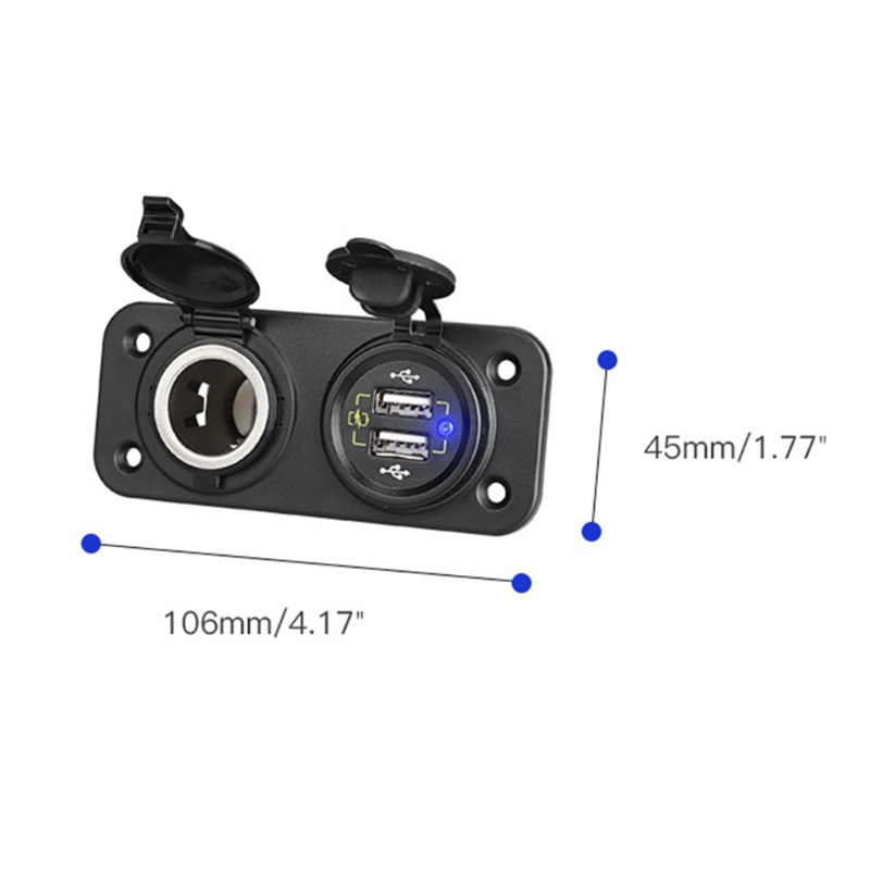 Giá Đỡ Sạc Điện Thoại Trên Xe Hơi RV USB QC3.0 12-24V