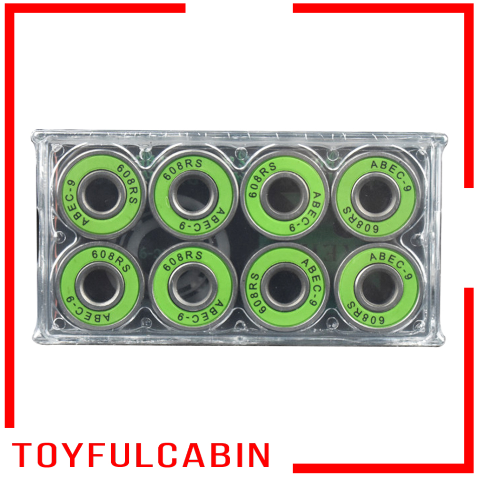 [TOYFULCABIN]8Pcs Silence Skateboard Bearings Skates Roller Sealed Wheels Repair