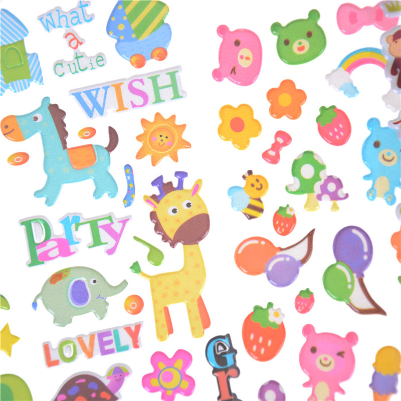Bộ 11 Miếng Dán Trang Trí Hình Động Vật Hoạt Hình Dễ Thương