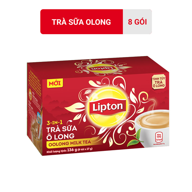 Hộp Trà Sữa Lipton Ô Long (8 Gói x 17g)