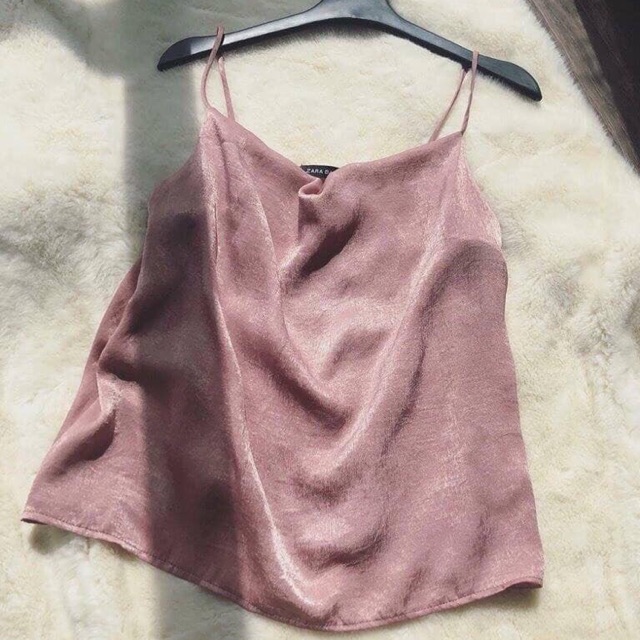 Áo hai dây lụa nhung