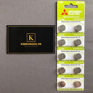 Vỉ 10 viên pin cúc áo Mitsubishi LR1130 LR54 AG10 189