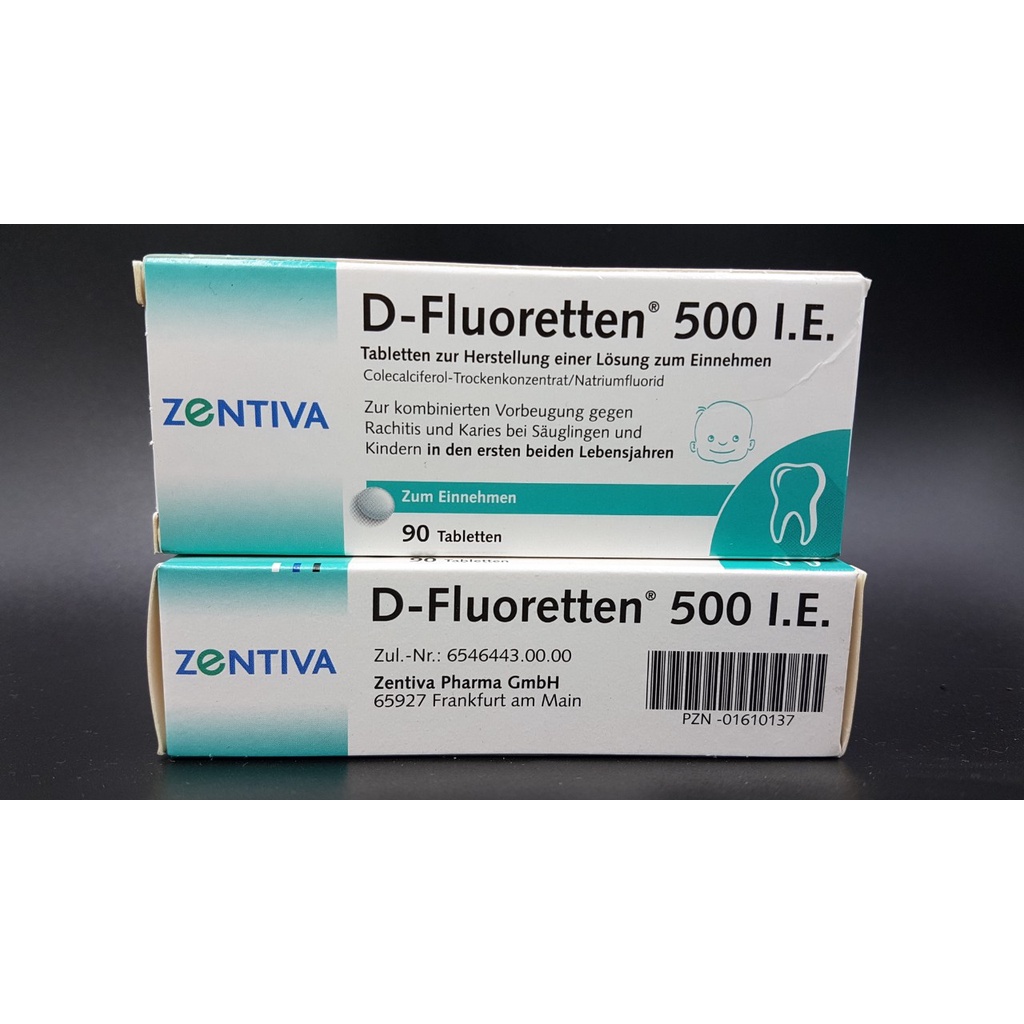 Vitamin D Fluoretten 500 IE hộp 90 viên của Đức