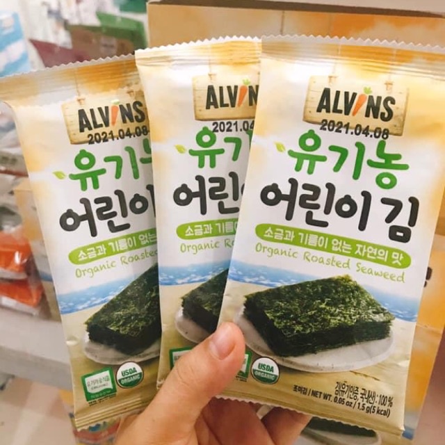 Rong Biển Hữu Cơ Tách Muối Cho Bé Alvins