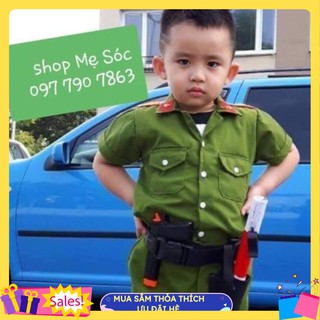 Bộ Quần Áo Công An Hình Sự Cho Bé Trai , Đầy Đủ Phụ Kiên