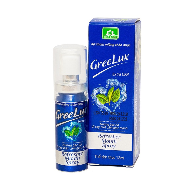 Xịt thơm miệng greelux Extra Cool Thảo Dược 12ml