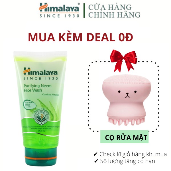 Sữa rửa mặt giảm mụn mờ thâm và sạch dầu thừa Himalaya Purifying Neem Face Wash 150ml