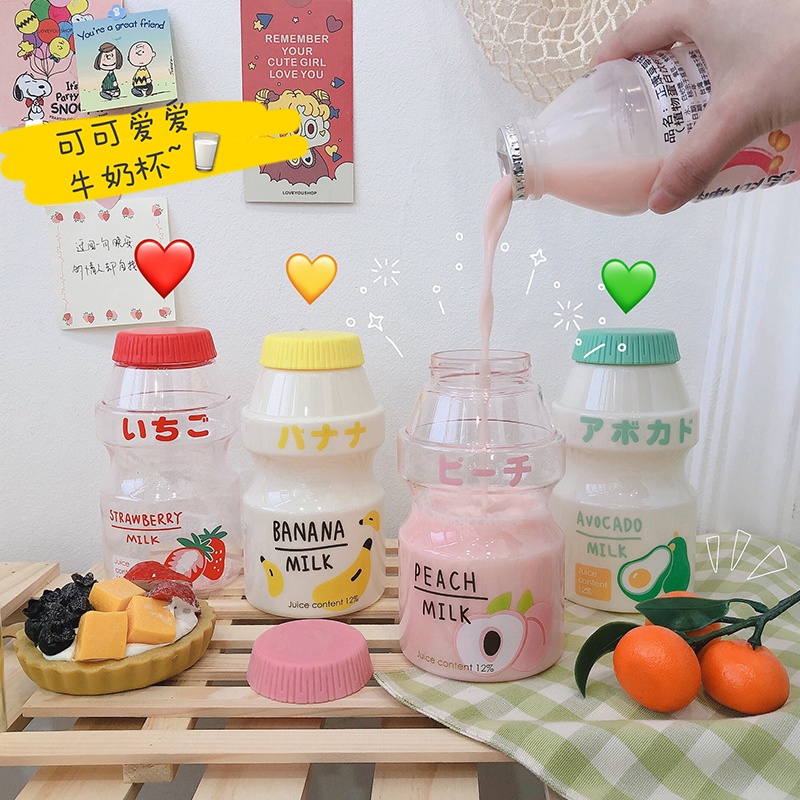 Bình nước nhựa 480ml chống rơi phong cách Hàn Quốc dành cho bé