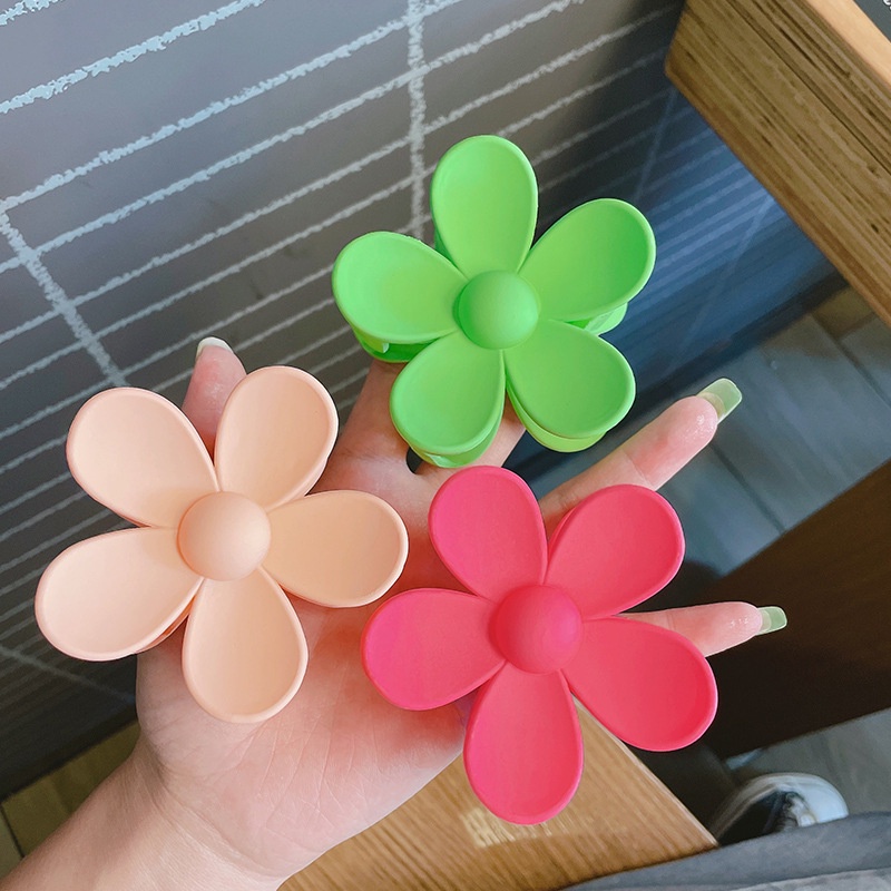 Kẹp tóc hình bông hoa nhiều màu sắc SIBBI kẹp càng cua phong cách Hàn quốc SB0048