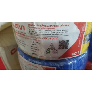 Dây đơn cứng ruột đồng Cadivi VC-1 (Dây 12/10)