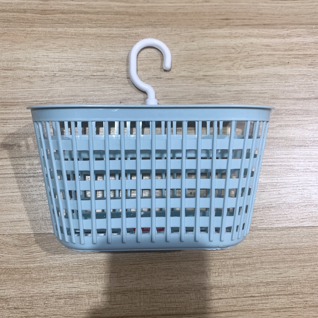 Rổ nhựa có móc treo dùng cho nhà bếp, phòng tắm tiện lợi