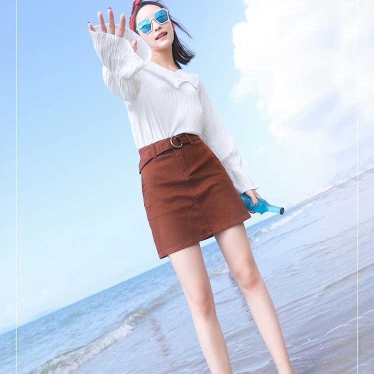 Chân Váy Denim Dáng Chữ A Lưng Cao Thời Trang 612 | BigBuy360 - bigbuy360.vn