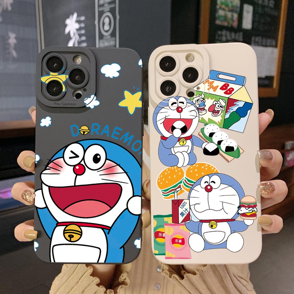 Ốp Điện Thoại Cạnh Vuông In Hình Doraemon Cho Samsung Galaxy A33 A53 A73 5G A32 A52S A72 A31 A41 A71